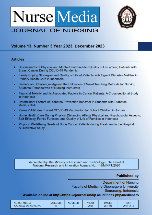 Nurse Media Journal of Nursing (Terakreditasi Ristekdikti: No.148/M/KPT/2020, Internasional)