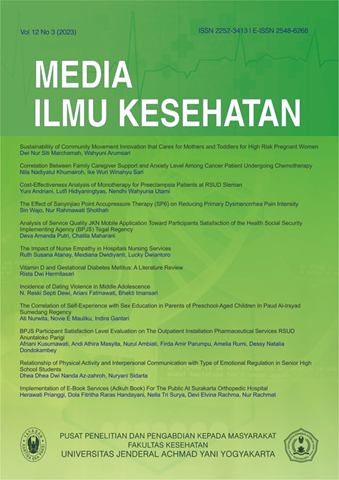 Jurnal Media Ilmu Kesehatan (Terakreditasi Ristekdikti: No.10/E/KPT/2019)