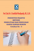 Penuntun praktis metode penelitian dan penulisan karya imiah hukum