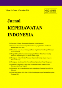 Image of Jurnal Keperawatan Indonesia (Akreditasi Dikti No : 39/Dikti/Kep/2004)