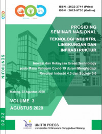 Image of Prosiding Seminar Nasional Teknologi Industri, Lingkungan dan Infrastruktur 