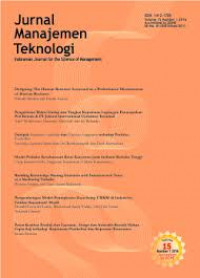 Image of Jurnal Manajemen Teknologi (Indonesian Journal for the Science of Management) SK No.81/DIKTI/Kep/2011