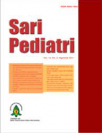 Image of Sari Pediatri, artikel terpilih kesehatan anak (Terakreditasi Kemdikbud RI No: 32a/E/KPT/2017)
