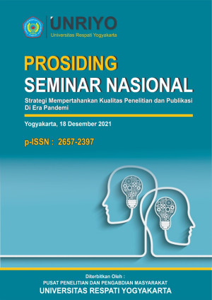 Image of Prosiding Seminar Nasional Universitas Respati Yogyakarta “Strategi Mempertahankan Kualitas Penelitian dan Publikasi di Era Pandemi” Vol.3/No.1 2021