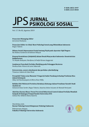 Image of Jurnal Psikologi Sosial (Grade 2 of SINTA, SK: 10/E/KPT/2019)