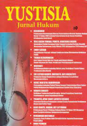 Image of Yustisia Jurnal Hukum