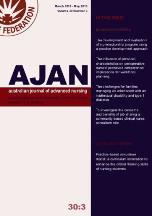 Image of AJAN: Australian Journal of Advanced Nursing