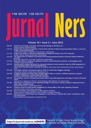 Image of Jurnal Ners (Ners Journal) (Terakreditasi SK Kemenristek/BRIN No. 85/M/KPT/2020)