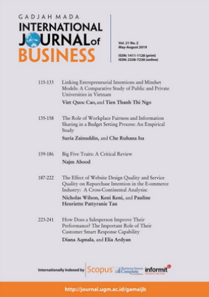 Image of Gadjah Mada International Journal of Business