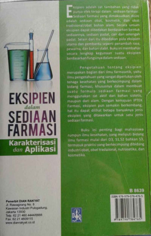 Image of Eksipien dalam Sediaan Farmasi: Karakterisasi dan aplikasi
