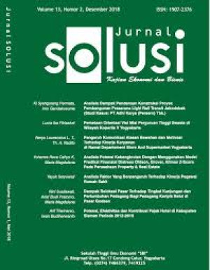 Image of Jurnal Solusi Kajian Ekonomika dan Bisnis